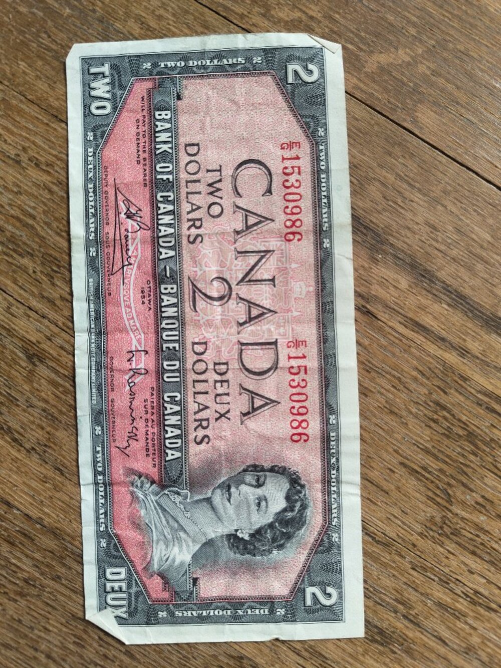 2 Dollar Bill 1954 Canada $2